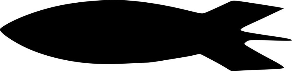 Fototapeta na wymiar Silhouette vector illustration of a missile.