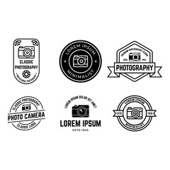 Set of Photography logo. Camera logo vector design collection on white background. 