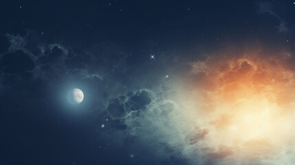 Obraz na płótnie Canvas Milky Way, stars, planets and nebula. Space blue background