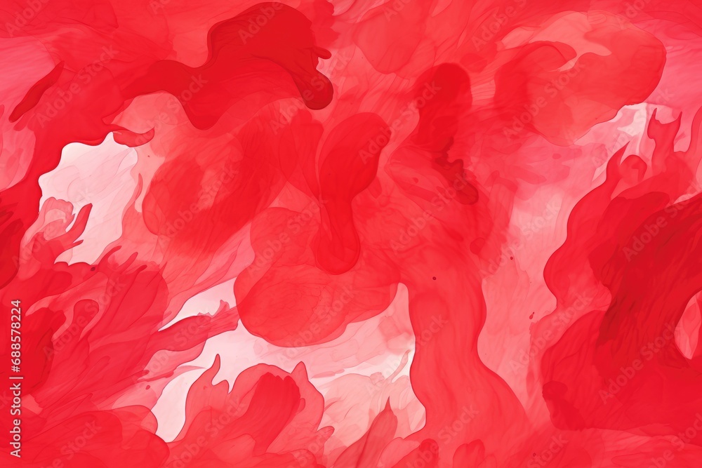 Poster red watercolor seamless pattern for background. red abstract grunge texture. generative ai