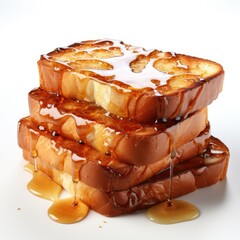 Honey toast Isolated on white background