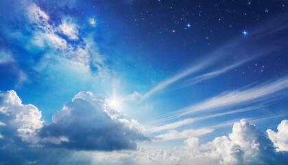 blue sky and clouds galaxy background