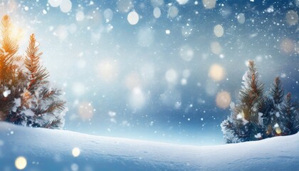 Fototapeta na wymiar empty panoramic winter background with copy space