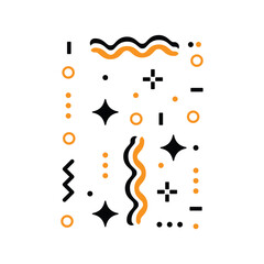 Pattern hipster abstract vector illustration. Form geometric line shapes. Fashion style design concept.