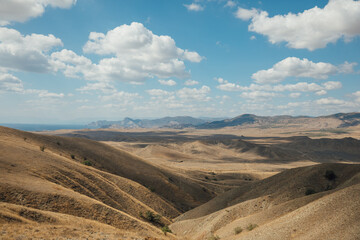 sun-scorched desert hills beautiful mountain landscape