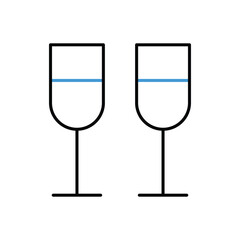 Champagne icon vector stock illustration