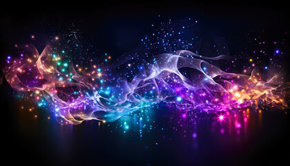 Vibrant Gradient and sparkles with Energetic Motion and Dynamic Colors