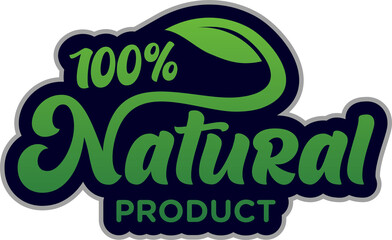 100 percent natural product label stamp badge vector, 100 percent natural label sticker badge stamp, Organic Label Isolated Transparent Background, 100% organic label, vector illustration, Organic lab