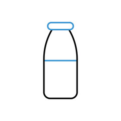 Milk icon vector stock illustration