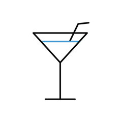 Cocktail icon vector stock illustration