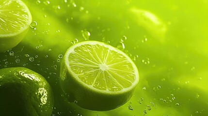 Lime on light lime background