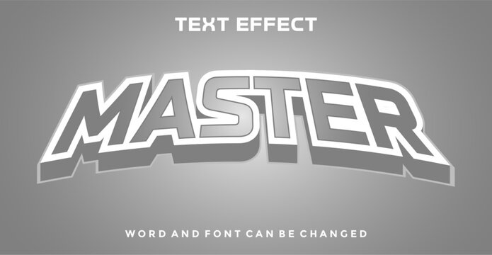 Master editable text effect