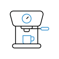  Coffee Machine icon vector stock illustration