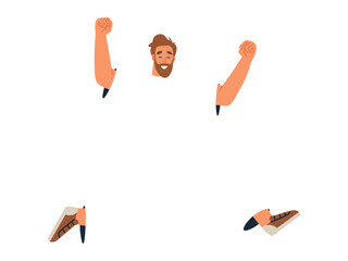 Jumping people vector illustration. Energetic individuals embody essence jumping people concept The joy success is manifested in lively leaps celebratory people People find happiness in carefree act