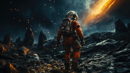 Man in space suit
