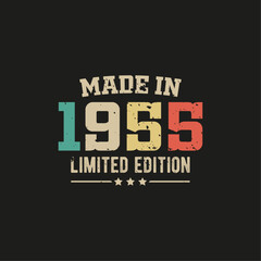 Naklejka na ściany i meble Made in 1955 limited edition t-shirt design