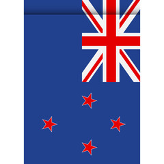 New Zealand flag or pennant isolated on white background. Pennant flag icon.