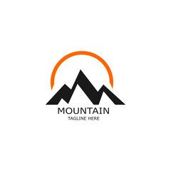  Mountain icon. Mountain design. Mountain symbol isolated on white background 