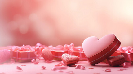 pink and white hearts