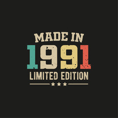 Made in 1991 limited edition t-shirt design