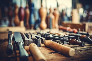 Woodworking hand tools for repair. - obrazy, fototapety, plakaty