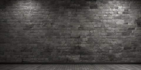 Textured Grey Brick Wall with Grunge Details. Aged Concrete Background. Dark Old Brickwall