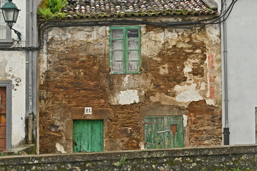Fototapeta na wymiar Santiago di Compostela, Galizia, Vecchie case e monumenti - Spagna