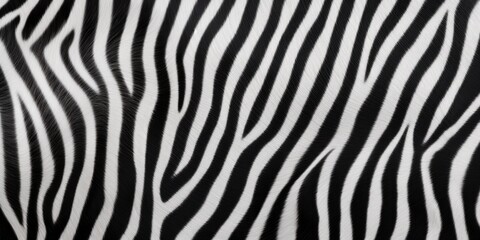 Fototapeta na wymiar Zebra Stripes Skin Texture. Wildlife Pattern Background. Black and White Animal Striped Fur