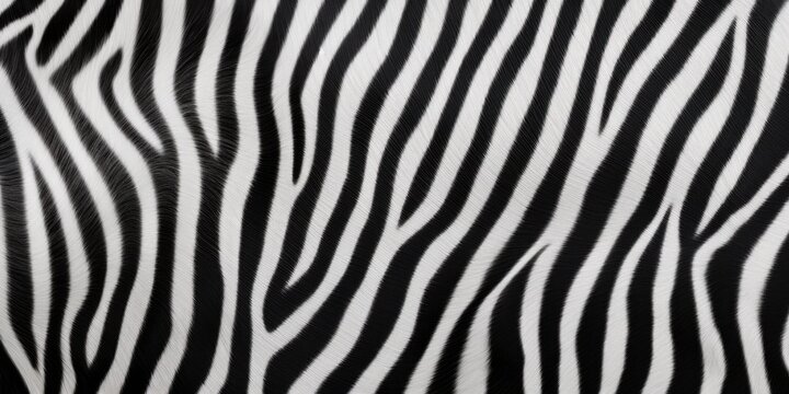 Zebra Stripes Skin Texture. Wildlife Pattern Background. Black and White Animal Striped Fur © sweet_mellow
