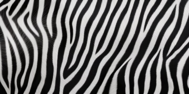 Zebra Stripes Skin Texture. Wildlife Pattern Background. Black and White Animal Striped Fur