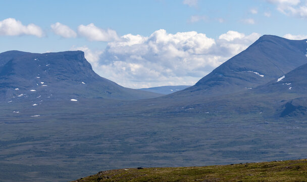 The mountain formation Lapporten in Abisko national park, northern Sweden.
