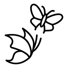 butterflies outline icon