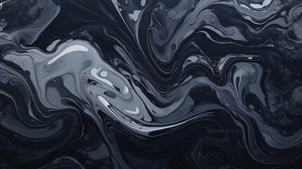 Black Fluid Art