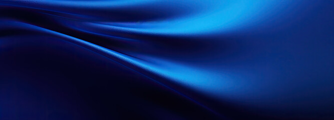Abstract dark background. Silk satin fabric. Navy blue color. Elegant background with space for design. Soft wavy folds. Abstract Background with 3D Wave Bright blue , Christmas, birthday, anniversary