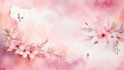 Obraz na płótnie Canvas pink blossom background, wallpaper and invitation design and illustration