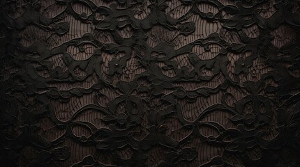Black lace texture. - obrazy, fototapety, plakaty