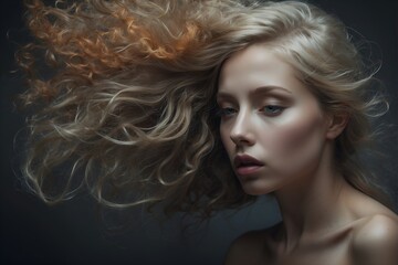 Fototapeta premium Imaginative portraits, dreamlike in nature, that evoke different moods, emotions, and experiences, times of exploration and anxiety