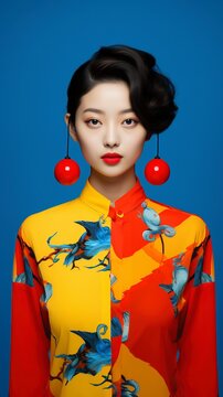 A Chinese person has two completely opposite Chinese personality traits at the same time, capture photography, pop art, generative ai