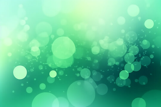 Light Green Blurred bubbles on abstract background with colorful gradient