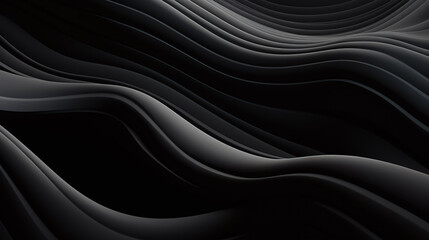 Obraz premium Black Abstract waves