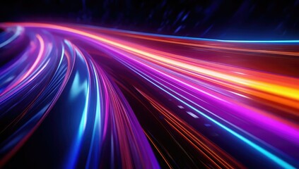 3D technology abstract neon background, empty space scene, virtual reality, cyber future sci-fi background, spotlight, colorful geometry