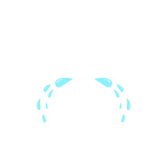 Tear drop Cartoon Vector Illustration 