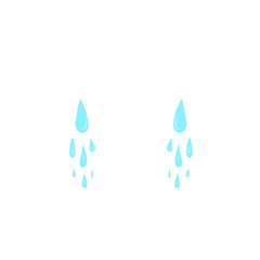 Tear drop Cartoon Vector Illustration 