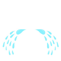 Tear drop Cartoon Vector Illustration 