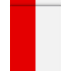 Poland flag or pennant isolated on white background. Pennant flag icon.