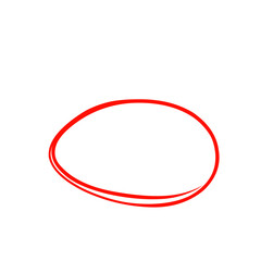 Hand Drawn Red Circle 