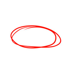 Hand Drawn Red Circle 
