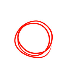 Hand Drawn Red Circle 