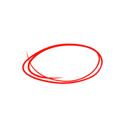 Hand Drawn Red Circle 