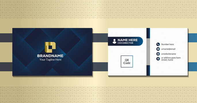 Modern business card print templates.Personal visiting card with company logo.